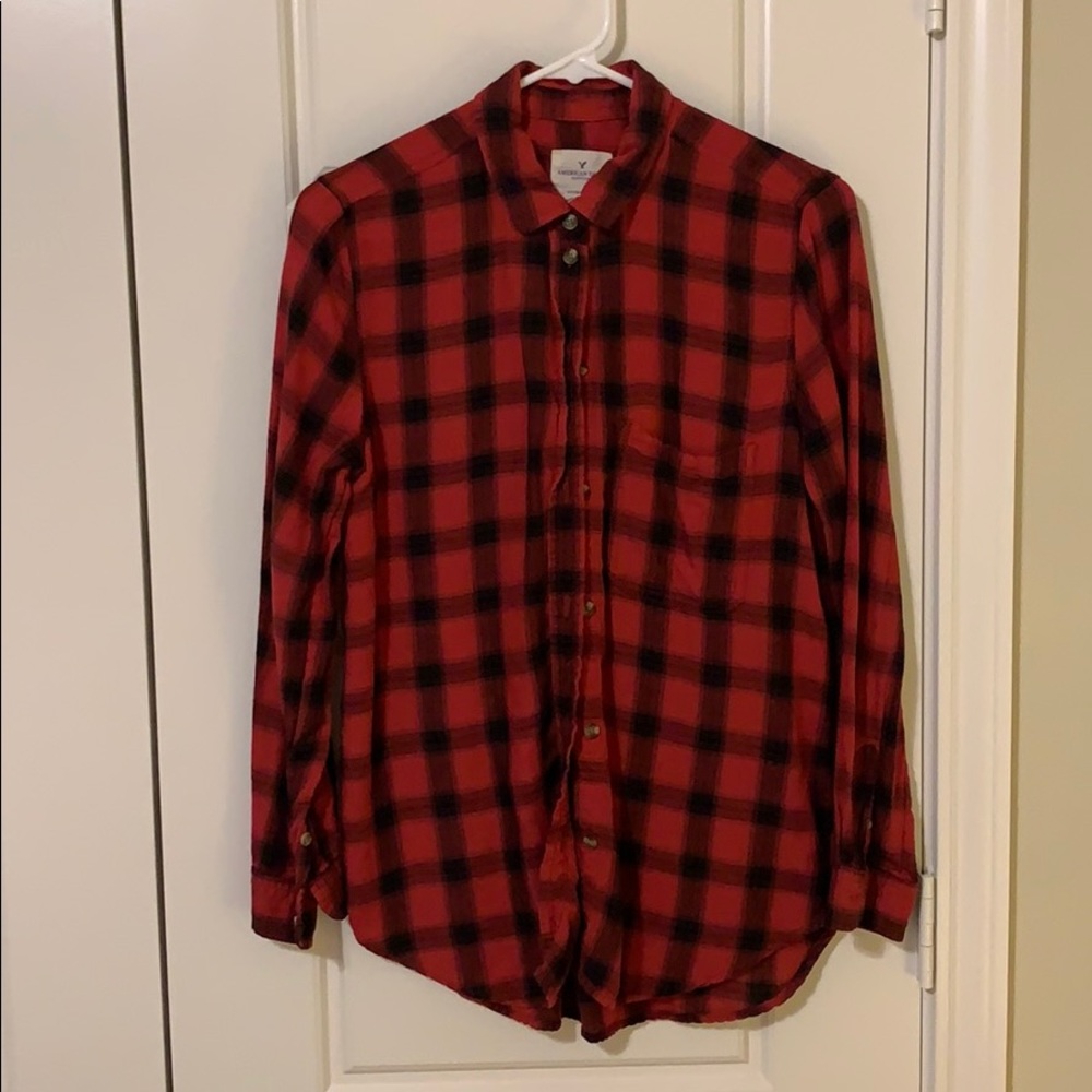 American Eagle Plaid Button down